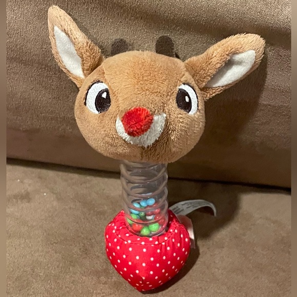 ⭐️4/$20⭐️ Rudolph Rainstick Baby Rattle - Picture 1 of 8